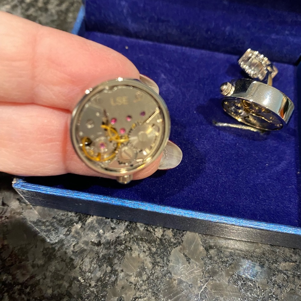 Steampunk Clockwork Mecanical Fuff Links